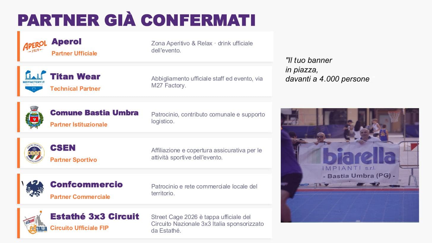 Slide 10 — proposta sponsor Street Cage 2026