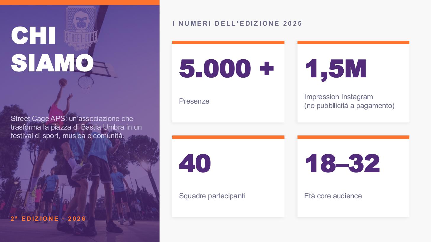 Slide 3 — proposta sponsor Street Cage 2026